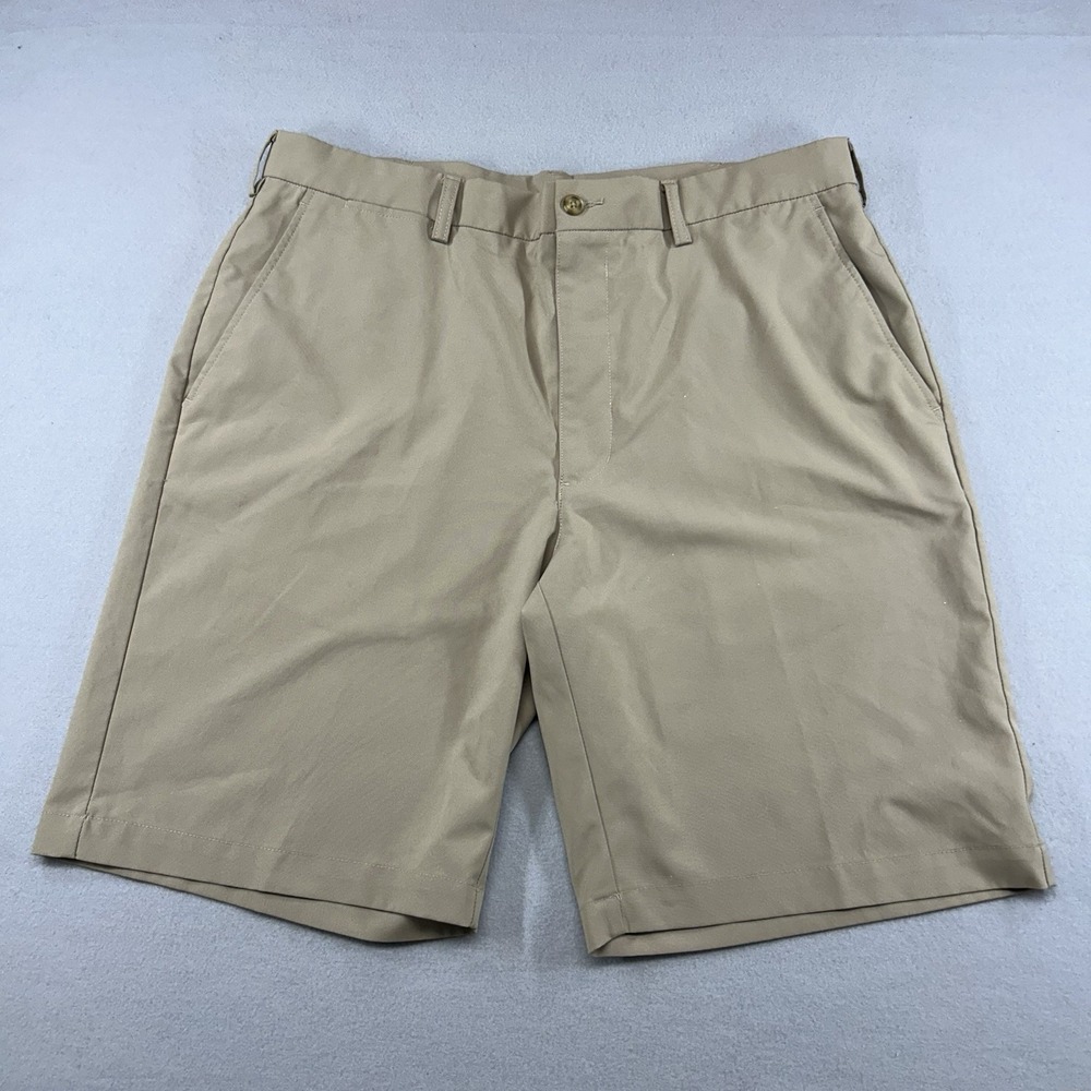 PGA TOUR Men's Golf Shorts Size 36 Tan Beige Flat Front Performance